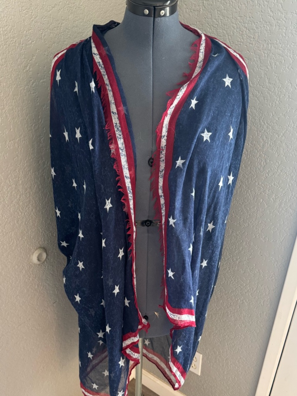 Patriotic Flowy Kimono Wrap